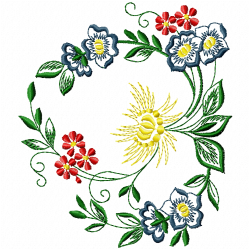 Flowers And Tree Embroidery Design 8 Flowers And Tree Embroidery Design 8
